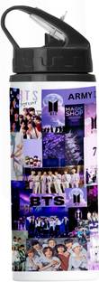 Printwala BTS Fans' Favorite Sipper Bottle – Sleek and Portable Design13 600 ml Water Bottle