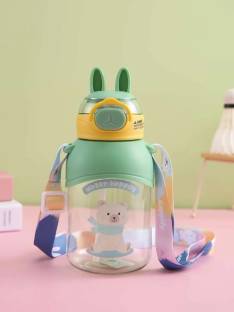 Jesal Rabbit Ear Kids School water Bottle for girls and boys BPA free With Strap 650 ml Water Bottle