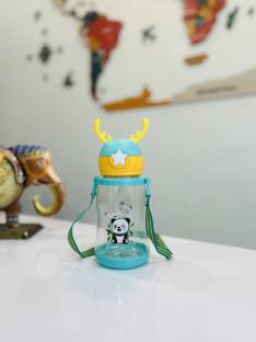 Extrawish Cute Deer Horn Design Sipper School Bottle For Kids With Strap 602 ml Water Bottle