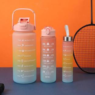 RROAR Water Bottle,Motivational Gallon 2000ML,1000ML,300ML,Set of 3bottles 3200 ml Water Bottles