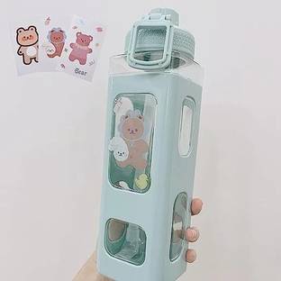 DIOXIT Water Bottle Sport Plastic Portable Square Drinking Bottle 700 ml Water Bottle