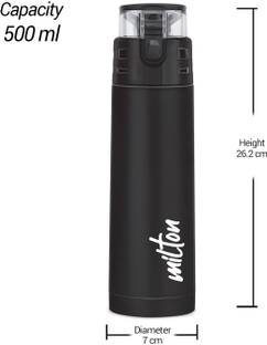 MILTON Atlantis Thermosteel Insulated Water BottleOffice Bottle | Sports Home Kitchen 500 ml Water Bottle