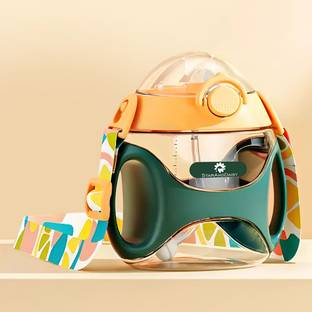 StarAndDaisy Baby Bite Resistant Soft Straw Sipper Cup with Handle, with Weighted Straw 240 ml