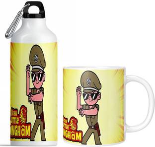PrintingZone Little Singham Sipper Water Bottle Singham Cup For Kids(S+M-83) Aluminium Coffee Mug
