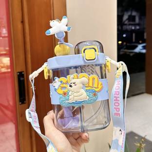 EDENGLOW Water+Shaker Juice,Coffee,Milk,Bournvita etc Multi Design Cute Mix Cartoon 650 ml Water Bottle