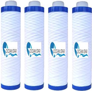 OCEAN STAR TECHNOLOGIES Pre Filter 9 inch PP Yarn Wound Filter (120 Grams) Threaded Candle Cartridge Wound Filter Cartridge
