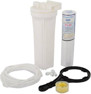 AMPEREUS Pre Filter Set with Taflone/Wrench/Pipe for RO Water Purifiers compatible with aquagrand aquafresh livpure and all domestic and commercial Ro (White) Solid Filter Cartridge