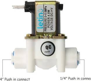Letino Hero Water Solenoid Valve 24V DC SV for RO Water Purifier Solid Filter Cartridge