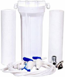 GUPTA ENTERPRISES by Prefilter RO Service Kit Pre-filter Housing Bowl + 2 Pcs. Spun Filter + SS Inlet Ball Valveeflon 1/4" + 3 Meter RO Pipe + 2 Ro Tap + 1/4" Connector For Water Purifier, Solid Filter Cartridge