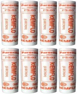 Kemflow Spun Kemflo 10" USA for RO Water Purifier PACK of 8 Solid Filter Cartridge Solid Filter Cartridge