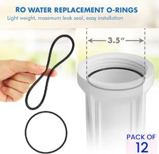 BALRAMA 12pc Inner O-Rings Rubber Seal 10" Spun Filter Bowl RO Water Purifier Housing Replacement Silicon O Ring Seal for Home RO System PP Spun Filter Housing Hose Pipe