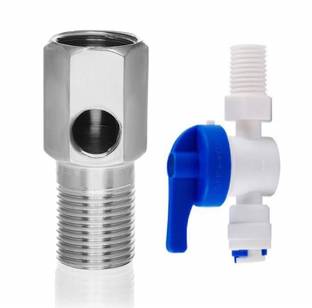 Morning Star Technology RO Inlet Ball Valve Set of ¼ Inch Plastic Connector for All Types of RO UV UF Water Purifiers SPARES AND ACCESSORIES (White) Media Filter Cartridge