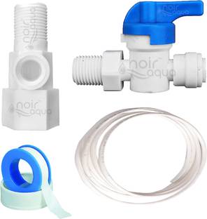 Noir Aqua Plastic Inlet Diverter valve set with Coupling for All RO Water Purifiers Solid Filter Cartridge