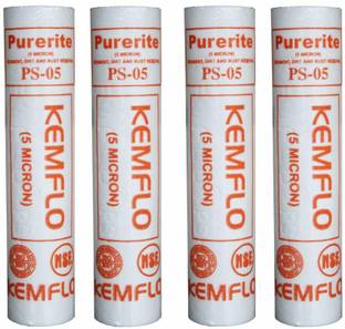 Mickashei Kemflo Spun Filter Candle 10inch ,Outer Filter,Catridge,Compatible with all domestic water purifiers pack of 4pcs Solid Filter Cartridge