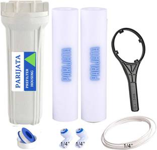 Parijata Pre Filter for All RO Water Purifier, External Prefilter kit with 2 spun candles Solid Filter Cartridge