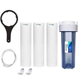 konvio neer Transparent Pre Filter Kit for all RO Water Purifier and Filter with 3 PP Spun Solid Filter Cartridge