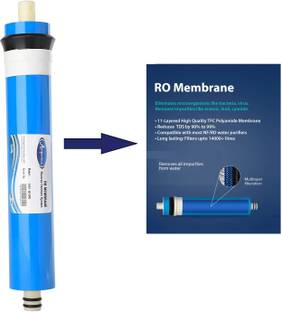 AMPEREUS RO Membrane Works Till 1500 TDS Anti-Bacterial Suitable for All Water Purifiers Solid Filter Cartridge