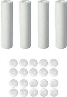 konvio neer Spun Filter Cartridge with 20 Anti-Scalent Balls_Pack of 4 Spun Solid Filter Cartridge