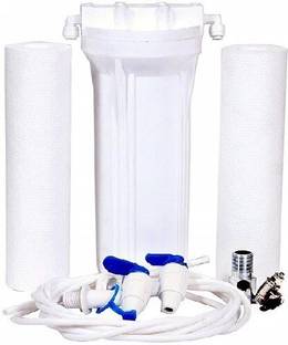 GUPTA ENTERPRISES by Prefilter RO Service Kit Pre-filter Housing Bowl + 2 Pcs. Spun Filter + SS Inlet Ball Valveeflon 1/4" + 3 Meter RO Pipe + 2 Ro Tap + 1/4" Connector For Water Purifier, Solid Filter Cartridge