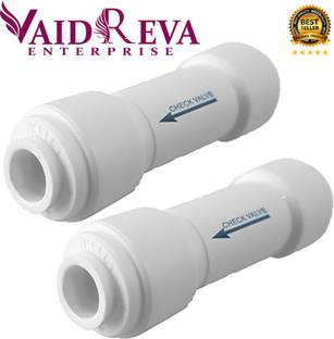 VAIDREVA ENTERPRISE by VAIDREVA ENTERPRISE RO Non-Return Valve (NRV) Straight (1/4" QC X 1/4" QC) Check Valve for all Type Solid Filter Cartridge