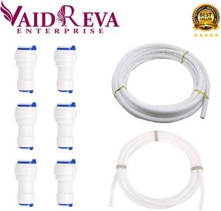 VAIDREVA ENTERPRISE 1/4" x 3/8" Straight Connector Reducer/Jointer(Both Side Push Fit) Solid Filter Cartridge