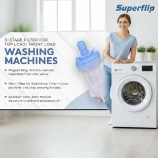 SUPERFLIP Hard Water Softener Cartridge for All Front & Top load Washing Machine Solid Filter Cartridg...
