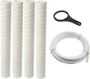 Mr fix PP Wound Cartridge Filter 20" Inch x 2.5" Inch-4 Pcs Set Solid Filter Cartridge
