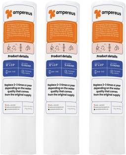 AMPEREUS 5 Micron 10" inch PP Spun Filter for All Type R.O. Water Purifiers Solid Filter Cartridge