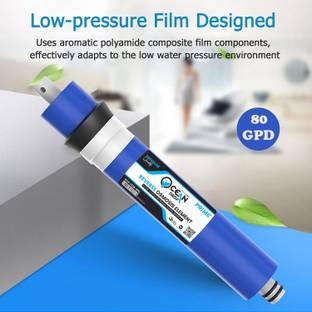 OceanDrop by Ocean Drop Best Quality 80GPD High 1000 to 1500 TDS Membrane for All Type of RO. String Filter Cartridge