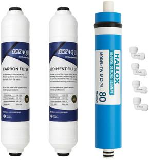 aquafine by SNS Aqua SNS Aqua RO Filter Kit - Sediment, Carbon & 80 GPD Membrane Solid Filter Cartridge