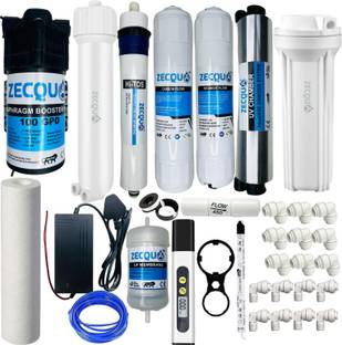 Zecqua Replacement Kit for all types Ro Water Purifier with Booster Pump Total 34 Items Solid Filter C...