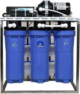 Remino 25 LPH Commercial RO Water Purifier Plant/Filter Double Purification With AutoShut off and TDS Adjuster Solid Filter Cartridge