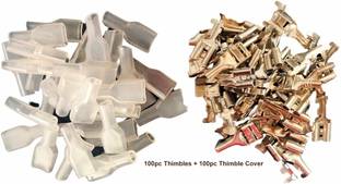 BALRAMA 200pc Combo Thimbles + Thimmble Cover Electrical Wire Cable Crimp Rubber Sleeve for PCB, DIY Project, Automobiles, Bike, Speaker, RO Water Purifier, AC, Wire Two Pin Plug