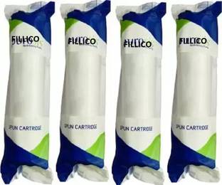 Fillico PUROSIS 4 pcs 10'' PP Spun Filter Candle For All Types Of Ro Water Purifier Solid Filter Cartr...