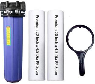 MG MART 20" Jumbo Pre-Filter Housing Jumbo Spun Filter20"x4.5" Dia Inlet & Outlet Size Solid Filter Cartridge
