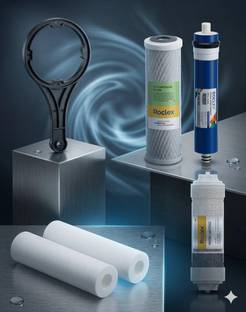 Roclex by RO KIT RO Water Purifier Service Kit with CTO, Membrane and Mineral Cartridge Solid Filter C...