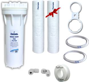 Ferrum Sediment Pre Filter Set with Spun Filter, Spanner | RO Service Kit|for all RO UV Solid Filter Cartridge