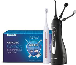 ORACURA Daily-Pro Combo of SB300 Sonic Electric Rechargeable Toothbrush & OC200 Plus Water Flosser