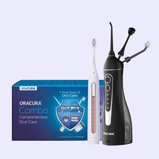 ORACURA Daily-Pro Combo of SB300 Sonic Electric Rechargeable Toothbrush & OC200 Plus Water Flosser