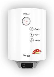 HAVELLS Monza Pro 15 L Storage Water Geyser | 4 Star BEE Energy Rating | Glassline Tanked