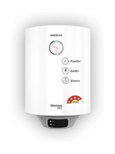 HAVELLS Monza Pro 15 L Storage Water Geyser | 4 Star BEE Energy Rating | Glassline Tanked