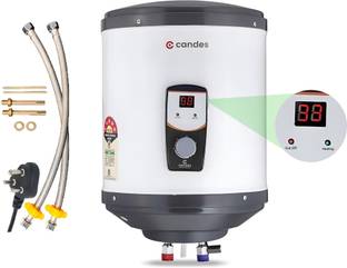 Candes 15 L Storage Water Geyser (Digital Geyser, White & Black)