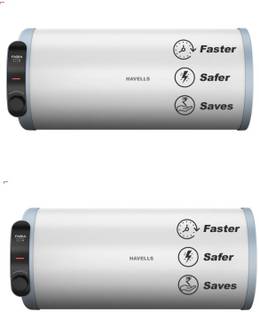 HAVELLS Fabia Slim 10L |Faster Heating|Safer to use (Pack of 2) 10 L Storage Water Geyser