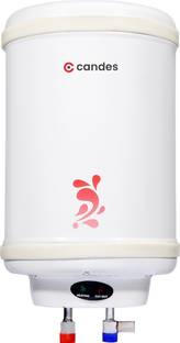 Candes 6 L Storage Water Geyser (Metal, White) (White)