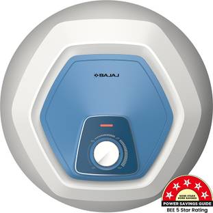 BAJAJ 15 L Storage Water Geyser | 5 Star BEE Energy Rating | Glassline Tanked | with Free Pipes and In...