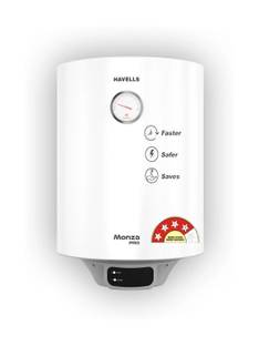 HAVELLS Monza/Monza Pro 25 L Storage Water Geyser | 4 Star BEE Energy Rating | Glassline Tanked