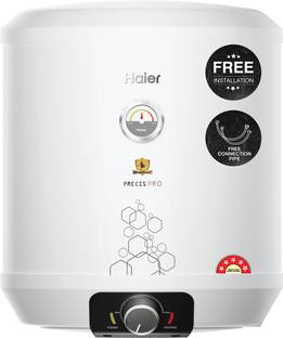 Haier 15 L Storage Water Geyser (ES15V-PRECIS PRO, White)