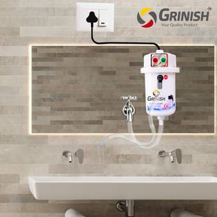 GRINISH 1 L Instant Water Geyser (ULTRA PREMIUM WITH SHOCK PROOF BODY, White)