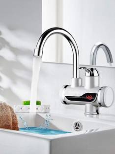 Minro Safe 1 L Instant Water Geyser (RE_Tab instant Water Geyser White Color (LZ-008TX)_001, White/Bla...