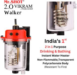 Mr.SHOT 1 L Instant Water Geyser (2.O Vikram Walker - Transparent Model, Red)